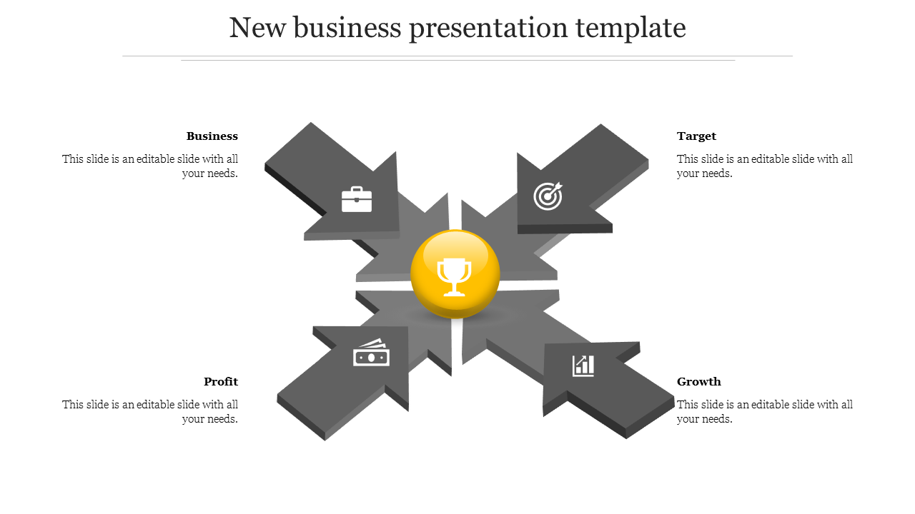 new business presentation template-Gray